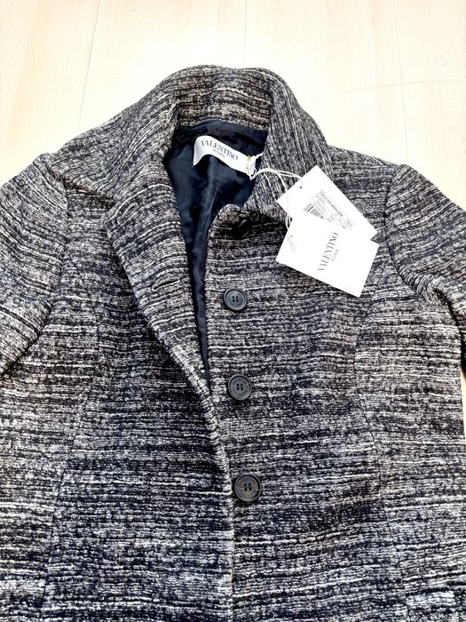 Palton VALENTINO, din stofă de bumbac și lână, măsura 42 IT