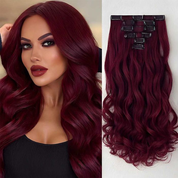 Къдрав екстеншън с клипс / треса / треса с клипси / Удължение за Коса