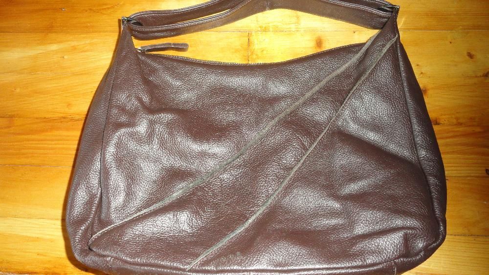 чанта тъмнокафява ест. кожа