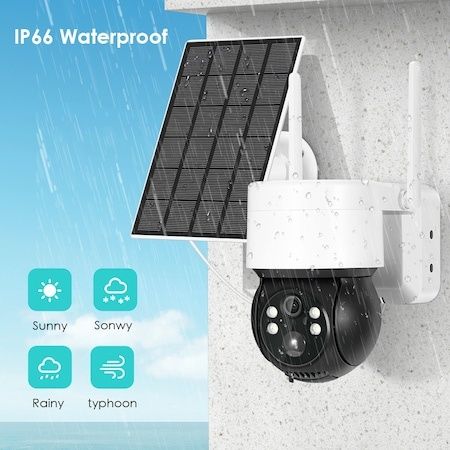 Camera Supraveghere Solară Wireless cu Wifi, Acumulatori, Panou Solar,iCsee