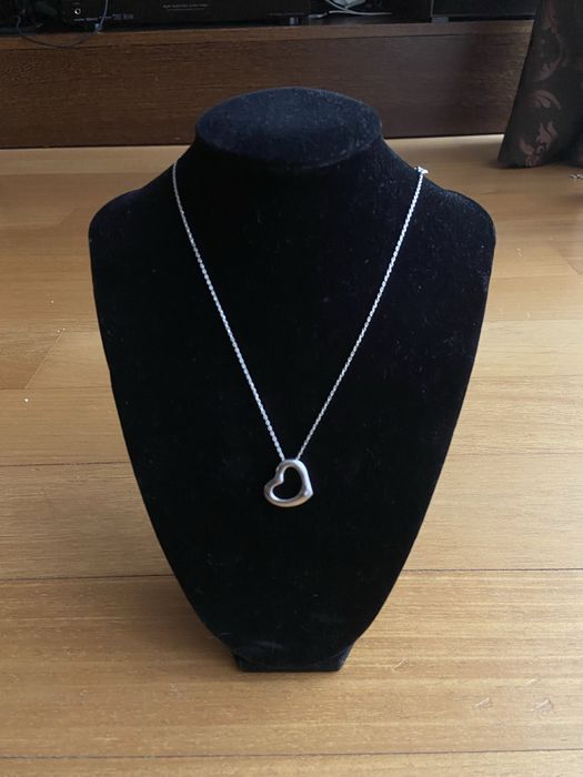 Pandantiv din argint in forma de inima cu diamant