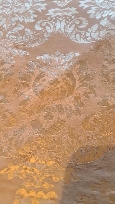 Шторы атласные с набивным рисунком, плотные, СССР