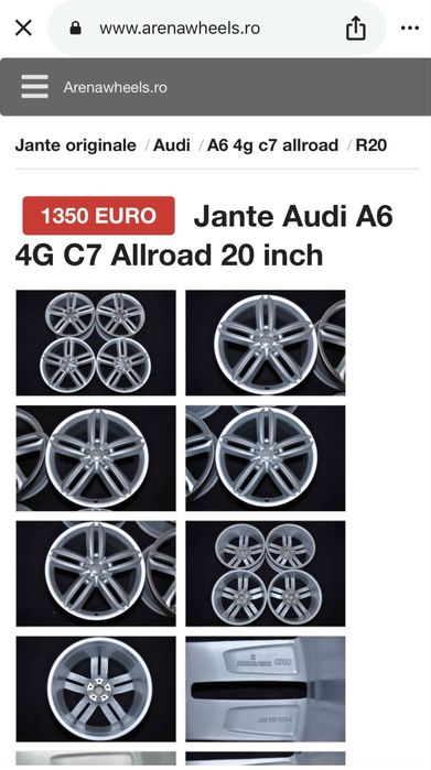Jante oem 5x112 Audi A5/6/7/8 R20