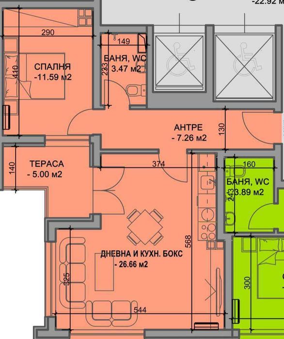Продава се Двустаен апартамент в Пловдив, Южен - 78 кв.м за 1007 €/кв.м - Снимка #1