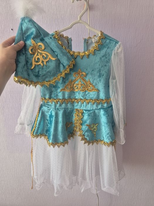 Продается платье национальное, казахское с саукеле, на девочку, бирюзо