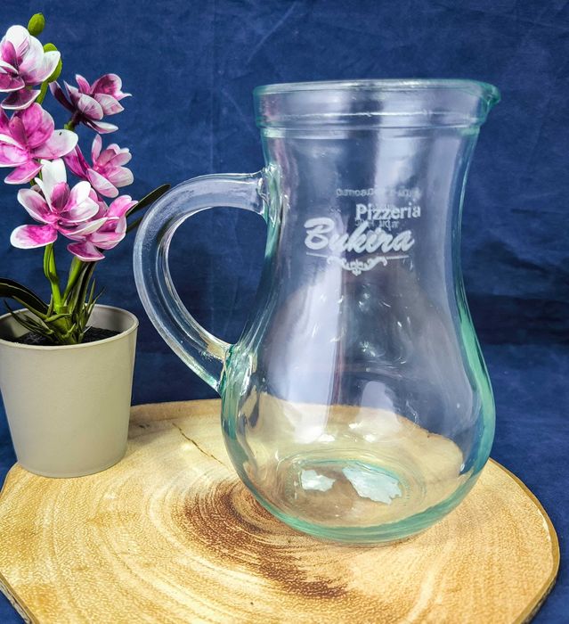 Персонализирана стъклена кана-гарафа с дръжка