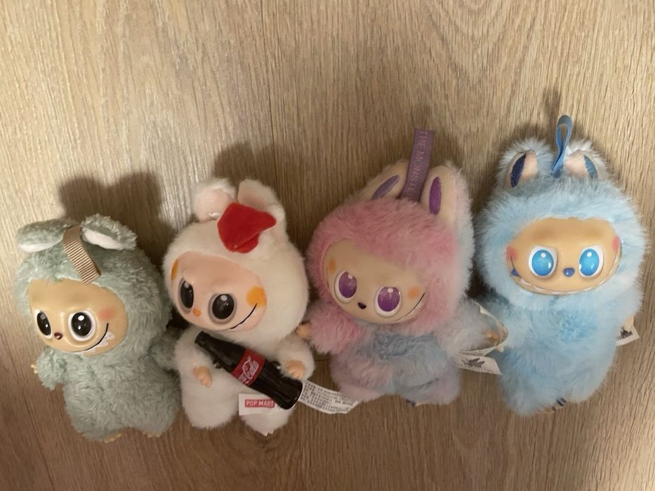 Labubu / The Monsters Pop Mart – плюшени играчки, комплект 4 бр.