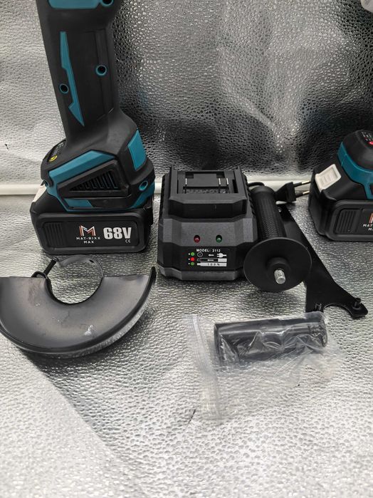 Set scule , 2 piese, Brushless, 68V, cu 2 acumulatori – 599 lei