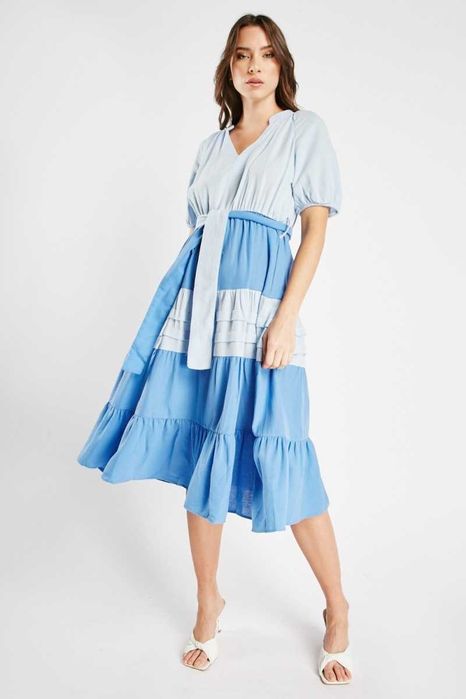 синя рокля Л рр, розова рокля, зелена рокля