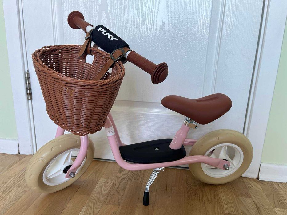 Ново розово баланс колело "PUKY" с кошница, произведено в Германия