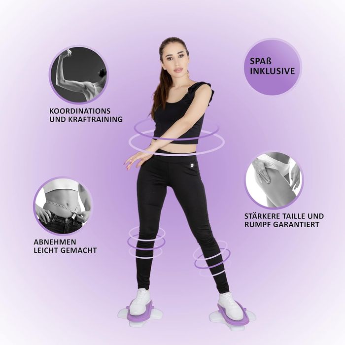 Фитнес ластици с двоен въртящ диск и видео уроци отслабване и пилатес