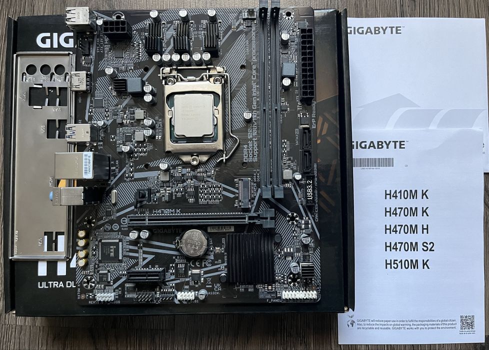 Материнская плата h470m + процессор i3-10100f