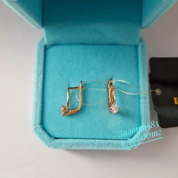 Золото детский серьги