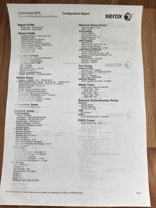 Мфу xerox workcentre 3215