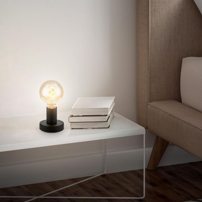 Lampă de noptieră retro cu întrerupător prin cablu, soclu E27 Briloner