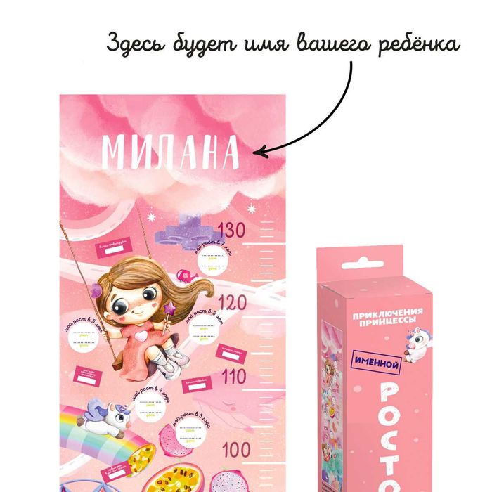 Именные ростомеры для ребенка от 0 до 7 лет