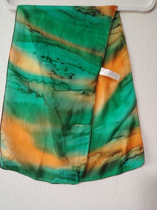 Esarfa mătase, pictată manual