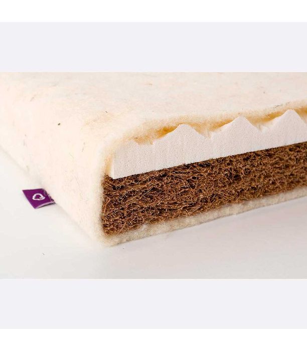 Бебешка легло YappyMove 120x60 бяло, люлеещ механизъм + матрак+чаршаф