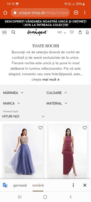 Rochie lunga de ocazie, trena, spatele gol, masura 36