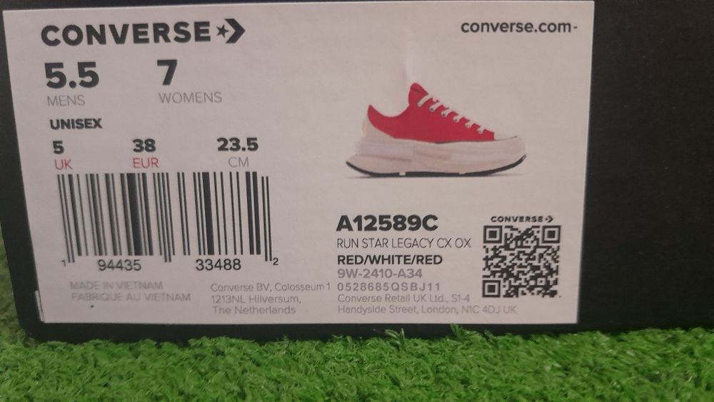 Дамски кецове Converse дебела подметка червени оригинални