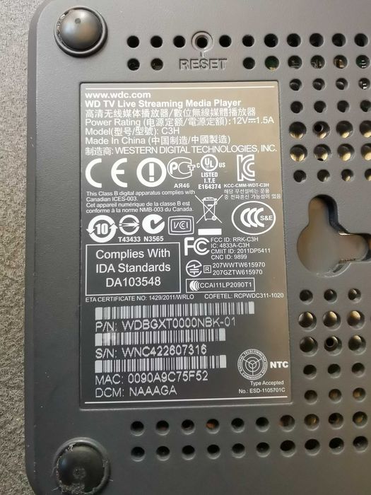 WD TV Live Streaming Media Player fuctional WiFi Netflix YouTube