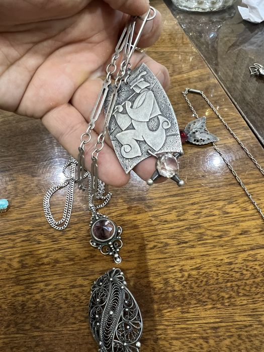 Подвес.  Брошь серебро . 875 / 916 проба