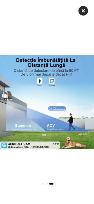 Camera de supraveghere cu cartela SIM 4G si panou solar