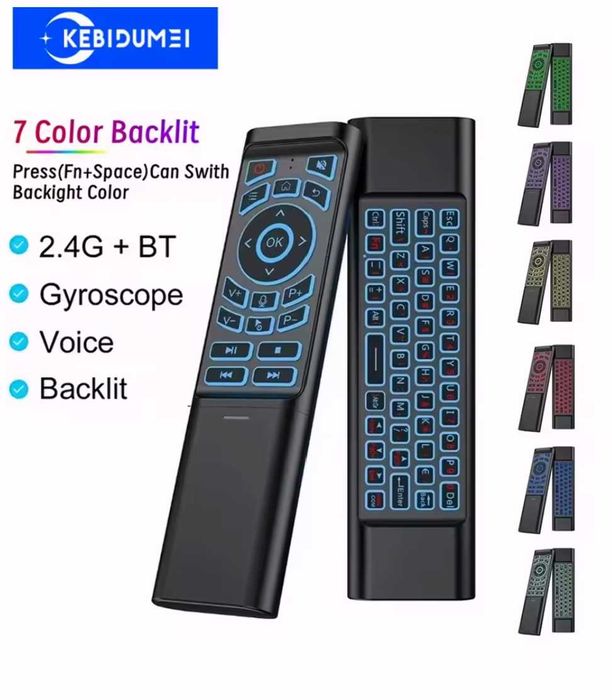 Telecomandă multifuncțională 2.4Ghz/IR/Air Mouse/Tastatură Iluminată