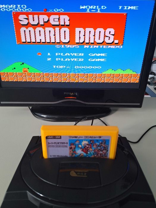 Super Mario Bros video game Sega caseta galbena