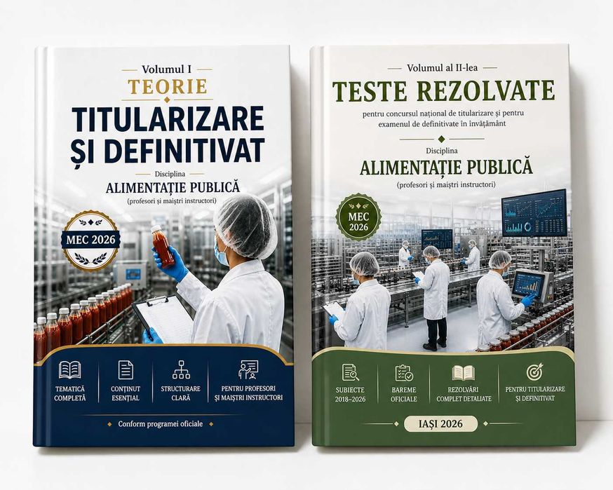 Disciplina ALIMENTATIE PUBLICA - pentru concursul national de titularizare si pentru examenul de definitivare in invatamant TEORIE + TESTE
