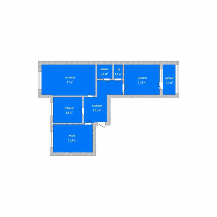 Срочно 3х комнатная в 8 мкр