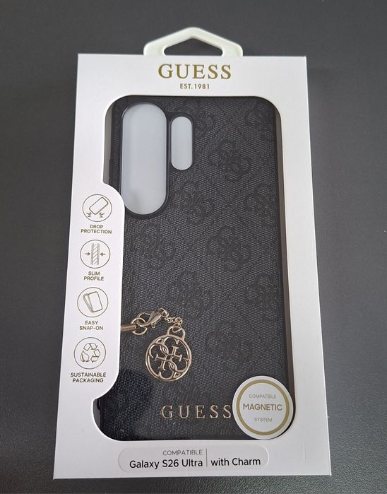 Силикон Guess за Samsung Galaxy S26 Ultra гръб с кожен дизайн