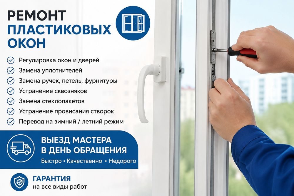 Ремонт пластиковых окон, москитные сетки
