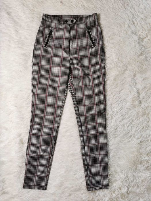 Pantaloni mulati dungi rosu/negru 34/36