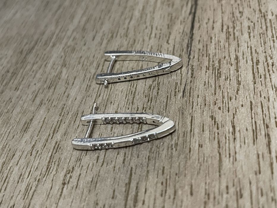 Cercei argint 925 cu zirconii – model elegant