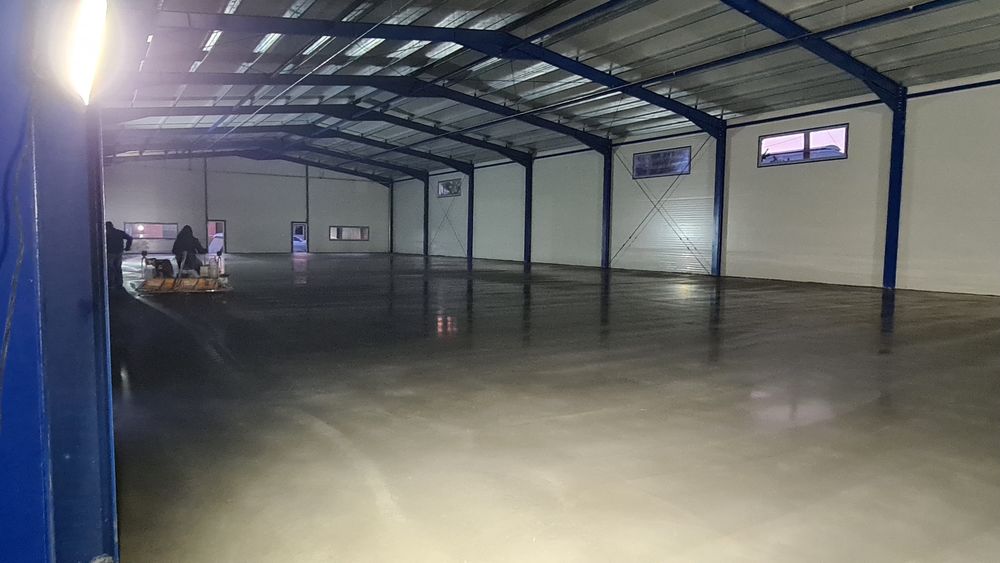 Turnare beton finisat cu elicopter și cuart, Șapa Beton, Periat