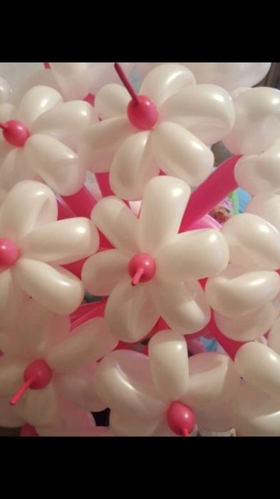 Цветы из шаров на 8 марта.