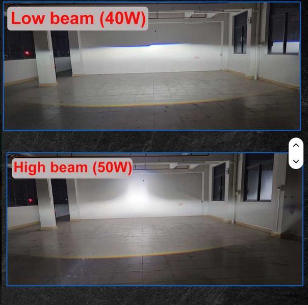 LED Лупи за вграждане 3.0 инча 80W 10000LM 2 бр к-т къси и дълги