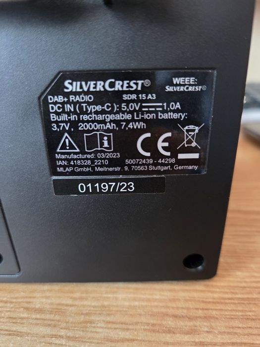 Radio digital bluetooth cu baterii