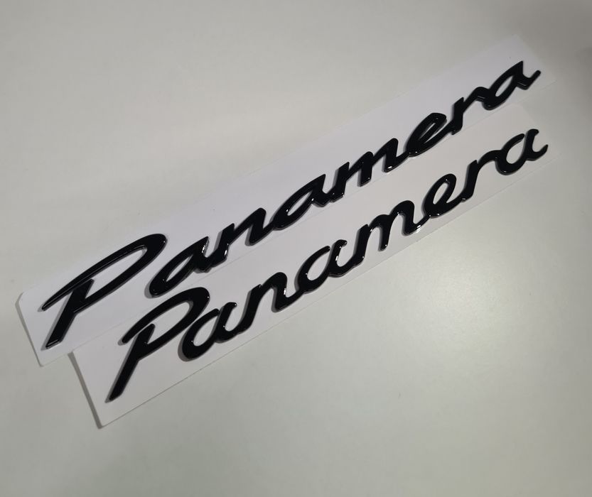 Emblema-Sigla-Logo-Porsche-Cayenne-Panamera-Neagra-Black-S-GTS-Turbo