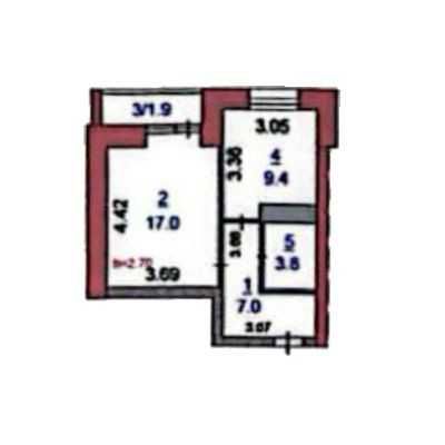 Продажа 1-комнатной квартиры