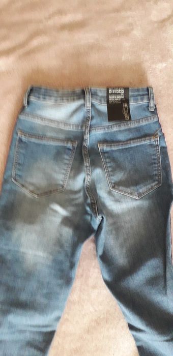 Дамски дънки H&M с тъкан кант