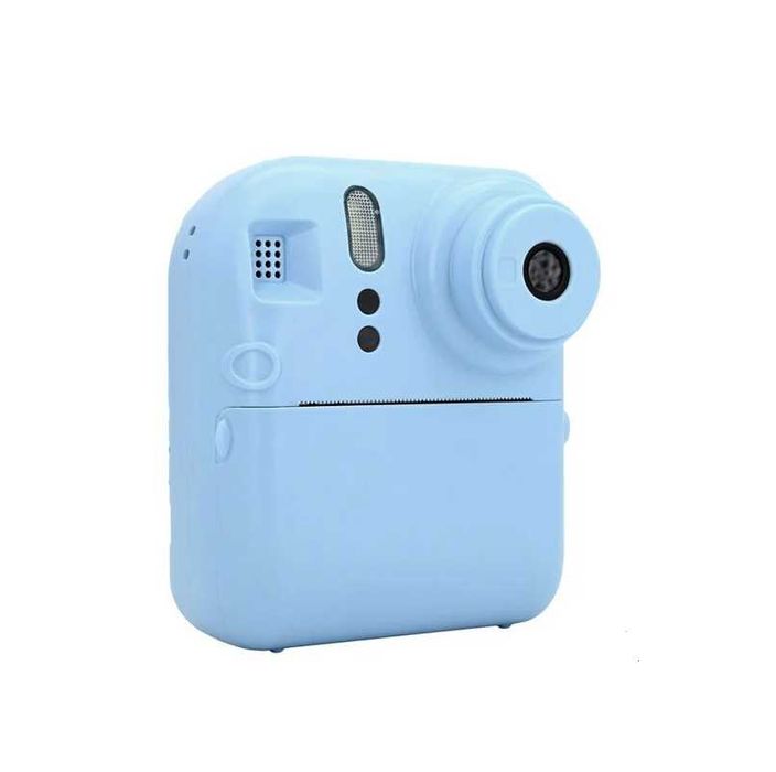 Детски фотоапарат+принтер Mercado Trade, За моментни снимки, Син