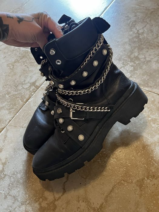 Zara боти-естествена кожа