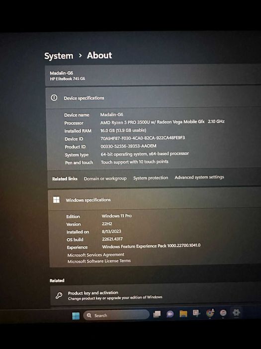 Notebook HP EliteBook 745 G6 diagonală 14" cu Touchscreen