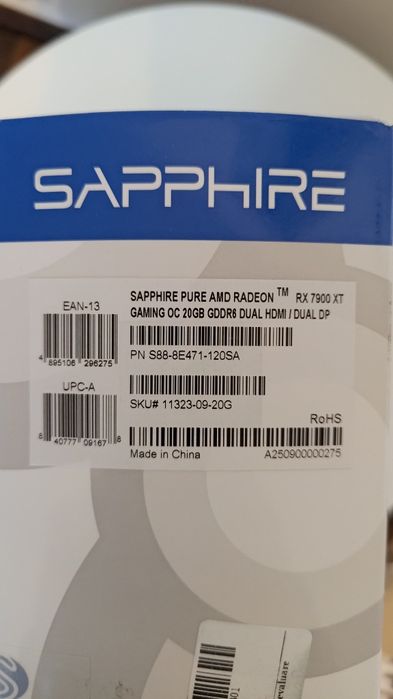 Vand/Schimb Sapphire PURE AMD Radeon RX 7900XT 20GB GDDR6 320-bit