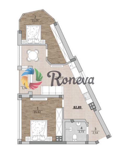 Тристаен апартамент в бутикова сграда кв. Бриз