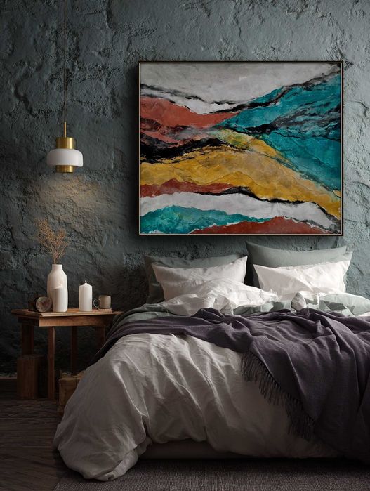 Серия големи абсрактни авторски картини  за дома и офиса