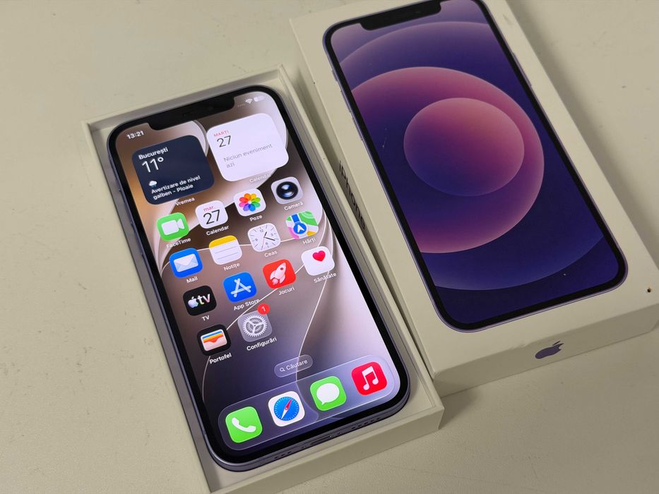 iPhone 12, Purple, 64Gb, Liber de retea | Cod - G1012
