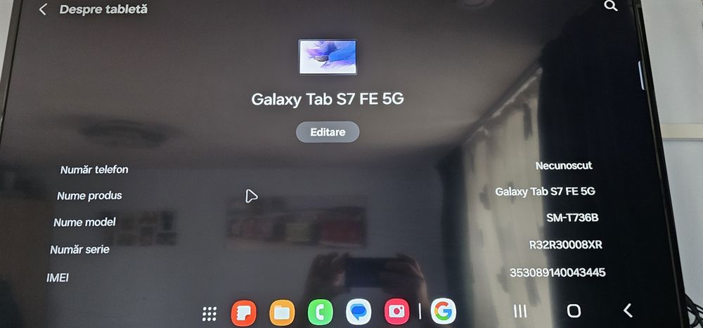 Tablete Samsung ecran defect